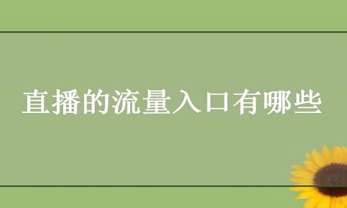 淘宝代运营：直播的流量入口有哪些？
